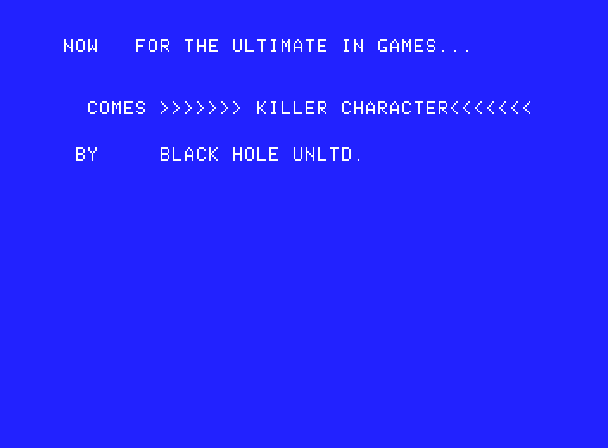 Ultima II Killer Character Title Screen